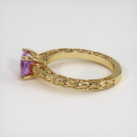 1.10 Ct. Purplish Pink Sapphire Ring, 14K Yellow Gold 4