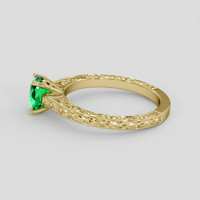 1.06 Ct. Emerald Ring, 18K Yellow Gold 4
