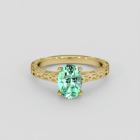 1.42 Ct. Emerald Ring, 18K Yellow Gold 1