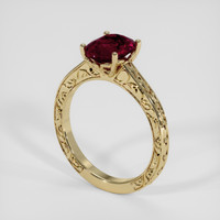 3.00 Ct. Red Garnet Ring, 18K Yellow Gold 2
