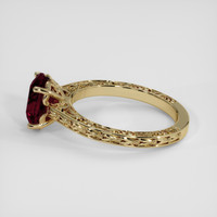3.00 Ct. Red Garnet Ring, 18K Yellow Gold 4