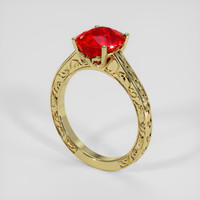 3.18 Ct. Ruby Ring, 18K Yellow Gold 2