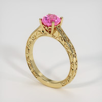 1.55 Ct. Pink Sapphire Ring, 18K Yellow Gold 2
