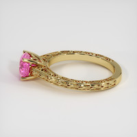 1.55 Ct. Pink Sapphire Ring, 18K Yellow Gold 4