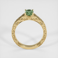 1.35 Ct. Bluish Green Sapphire Ring, 18K Yellow Gold 3