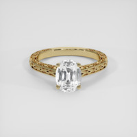 2.05 Ct. White Sapphire Ring, 18K Yellow Gold 1