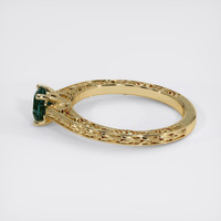 1.00 Ct. Bluish Green Sapphire Ring, 18K Yellow Gold 4