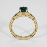 1.72 Ct. Greenish Blue Sapphire Ring, 18K Yellow Gold 3