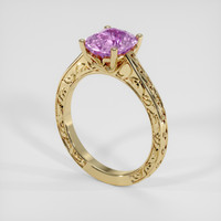 4.04 Ct. Pink Sapphire Ring, 18K Yellow Gold 2