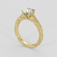 1.74 Ct. Greenish Yellow Sapphire Ring, 18K Yellow Gold 2