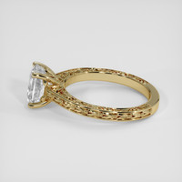 2.10 Ct. White Sapphire Ring, 18K Yellow Gold 4