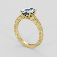 2.10 Ct. Bi Color Sapphire Ring, 18K Yellow Gold 2