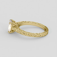 1.70 Ct. Peach Sapphire Ring, 18K Yellow Gold 4