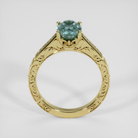 1.98 Ct. Bluish Green Sapphire Ring, 18K Yellow Gold 3