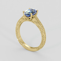 2.23 Ct. Bi Color Sapphire Ring, 18K Yellow Gold 2