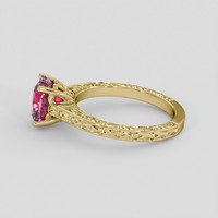 2.52 Ct. Purplish Pink Sapphire Ring, 18K Yellow Gold 4