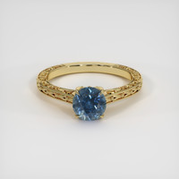 1.56 Ct. Blue Sapphire Ring, 18K Yellow Gold 1