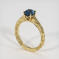 1.56 Ct. Blue Sapphire Ring, 18K Yellow Gold 2