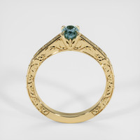 0.82 Ct. Greyish Blue Sapphire Ring, 18K Yellow Gold 3