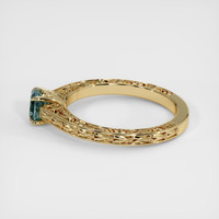 0.82 Ct. Greyish Blue Sapphire Ring, 18K Yellow Gold 4