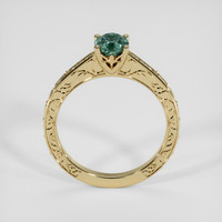1.23 Ct. Bluish Green Sapphire Ring, 18K Yellow Gold 3