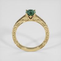 1.33 Ct. Greenish Blue Sapphire Ring, 18K Yellow Gold 3
