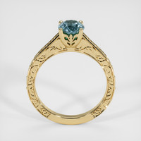 1.11 Ct. Bluish Green Sapphire Ring, 18K Yellow Gold 3