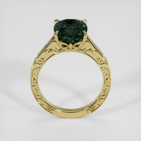 4.10 Ct. Green Sapphire Ring, 18K Yellow Gold 3