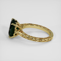 4.10 Ct. Green Sapphire Ring, 18K Yellow Gold 4