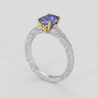 1.55 Ct. Purple Spinel Ring, 14K Yellow & White 2