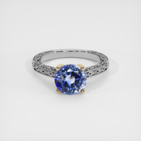 2.88 Ct. Bi Color Sapphire Ring, 14K Yellow & White 1