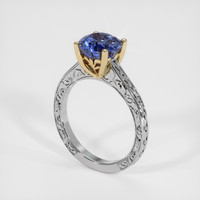 2.88 Ct. Sapphire Ring, 18K Yellow & White 2