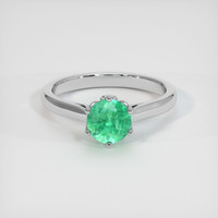 0.77 Ct. Emerald Ring, Platinum 950 1