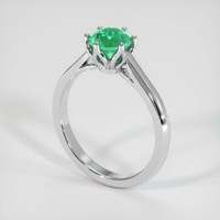 0.77 Ct. Emerald Ring, Platinum 950 2