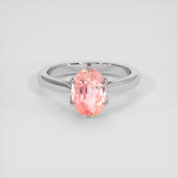 2.77 Ct. Padparadscha Sapphire Ring, Platinum 950 1