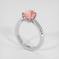 2.77 Ct. Padparadscha Sapphire Ring, Platinum 950 2