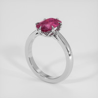 3.09 Ct. Purplish Red Ruby Ring, Platinum 950 2