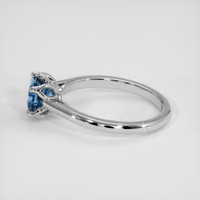 1.27 Ct. Greyish Blue Sapphire Ring, Platinum 950 4