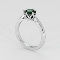 1.55 Ct. Bluish Green Sapphire Ring, Platinum 950 2