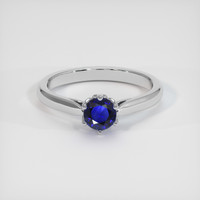 0.63 Ct. Blue Sapphire Ring, Platinum 950 1