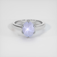 3.27 Ct. Bluish Purple Sapphire Ring, Platinum 950 1