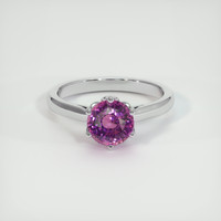 2.65 Ct. Pinkish Purple Sapphire Ring, Platinum 950 1