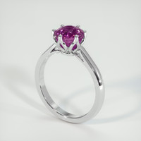 2.65 Ct. Pinkish Purple Sapphire Ring, Platinum 950 2