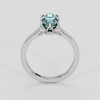 1.88 Ct. Greenish Blue Sapphire Ring, Platinum 950 3