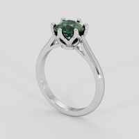 1.51 Ct. Bluish Green Sapphire Ring, Platinum 950 2