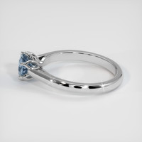0.74 Ct. Greyish Blue Sapphire Ring, Platinum 950 4