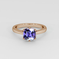 1.80 Ct. Bi Color Tanzanite Ring, 14K Rose Gold 1