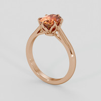 1.75 Ct. Padparadscha Sapphire Ring, 18K Rose Gold 2