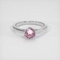 0.94 Ct. Pink Sapphire Ring, 10K White Gold 1
