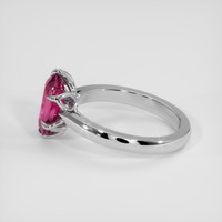 3.09 Ct. Purplish Red Ruby Ring, 14K White Gold 4